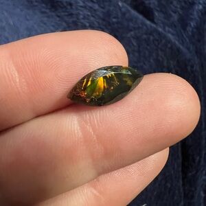 Ethiopian Marquise Black Opal Loose Gemstone 🔥 Multicolor Fire 🔥